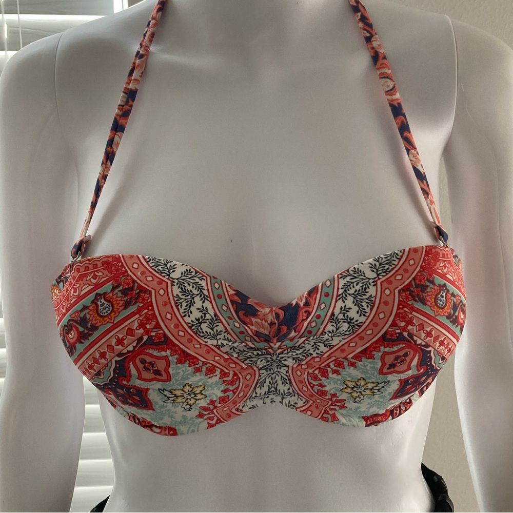 Censored Boho Breeze Halter Bikini Top Sz 34A